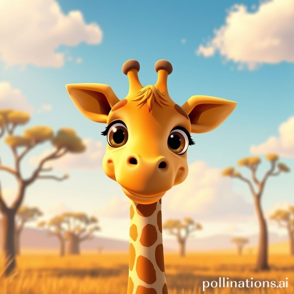 Imagen de jirafa (estilo Estilo Pixar)